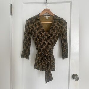 Diane von Furstenberg classic silk wrap blouse